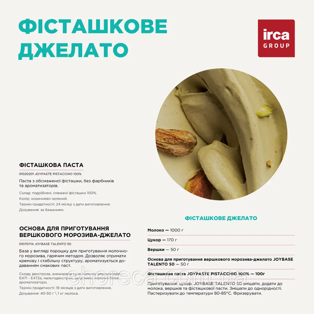 Суміш для вершкового морозива (Joybase Talento 50) тм IRCA