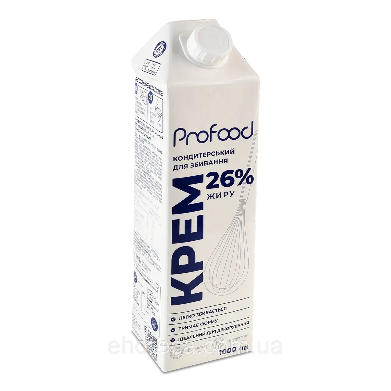 Вершки кондитерські солодкі 26% тм Profood 1л