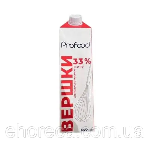 Вершки ультрапастеризовані TM ProFood 33% 1л
